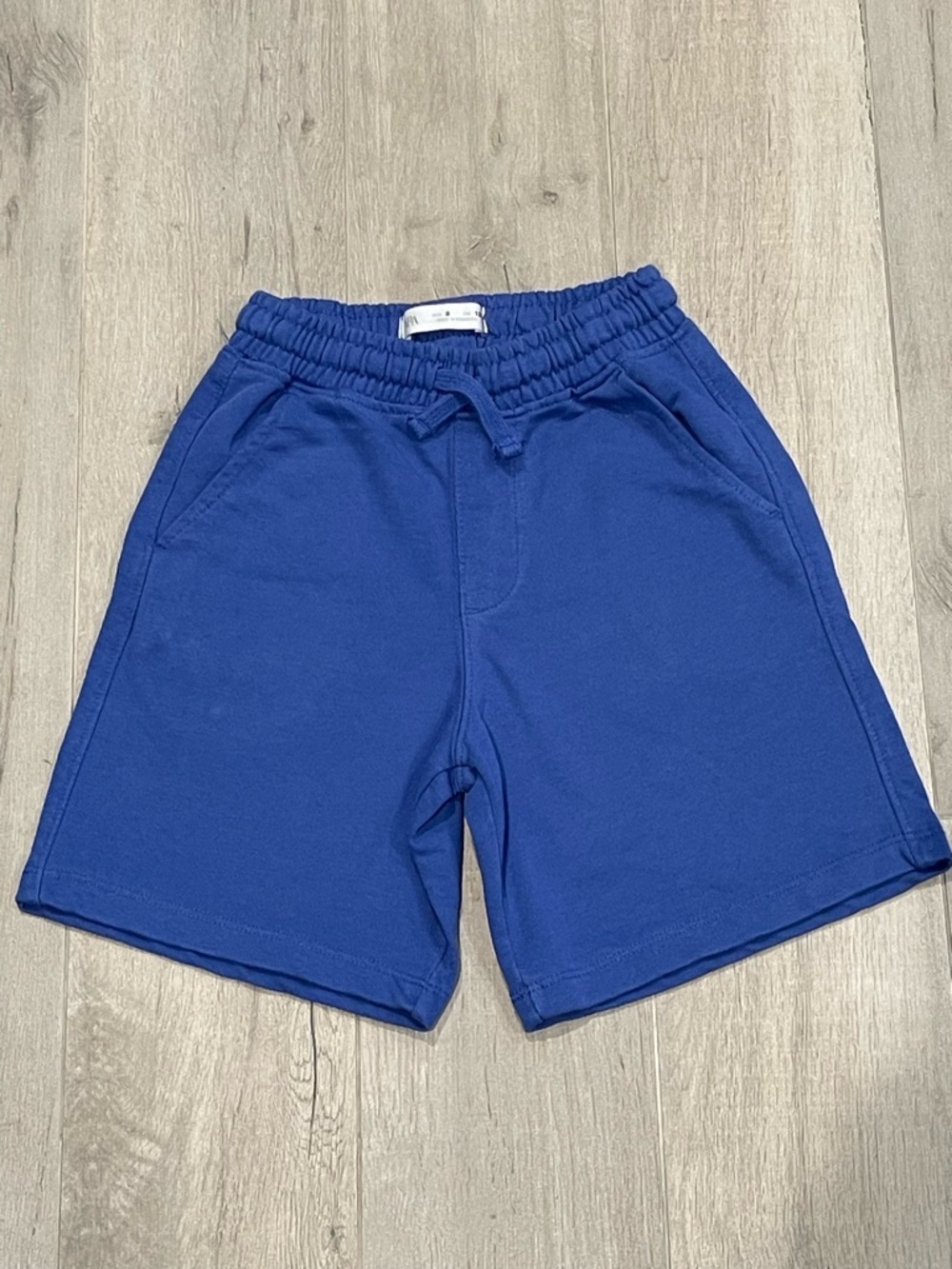 ZARA Kids Blue Sweat Shorts Size 8 (128 cm) Cotton Blend Drawstring Casual